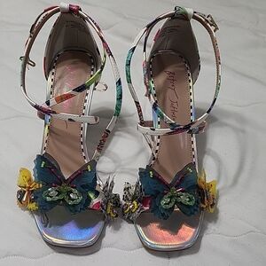 Betsey Johnson Colorful Butterfly Embellished Sandals "NEW"